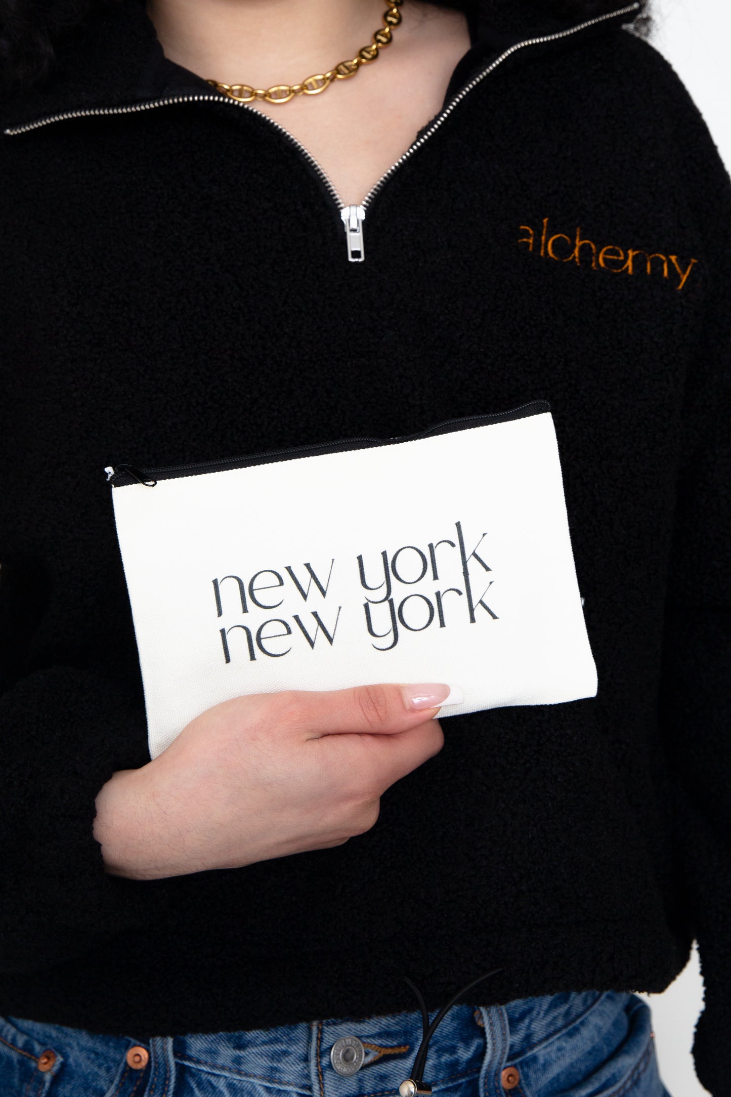 New York New York™ Canvas Zipper Pouch